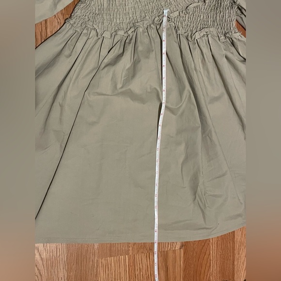 N by Nancy Smocked Off the Shoulder Puff Sleeve Babydoll Dress/Top Sz Large - Picture 10 of 14